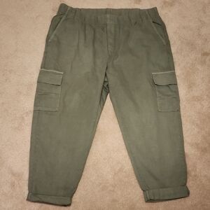 GAP Women's Green Cropped Cargo Pants XXL